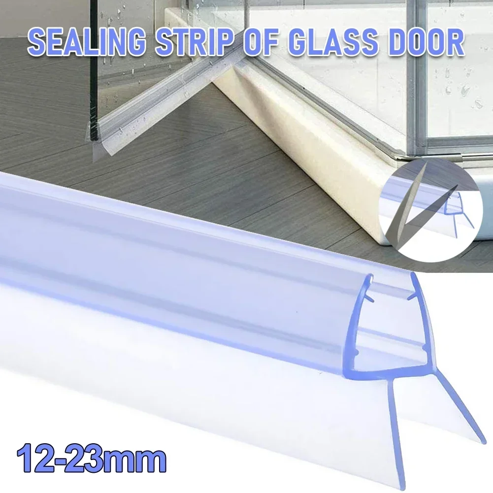 2 Stück 50 cm Bad-Duschstreifen-Dichtung für Bildschirme, Türen, passend für 4–6 mm Glasdichtungen, Lücken, Duschwand-Dichtungsstreifen, Badezimmer-Wetterstange Image