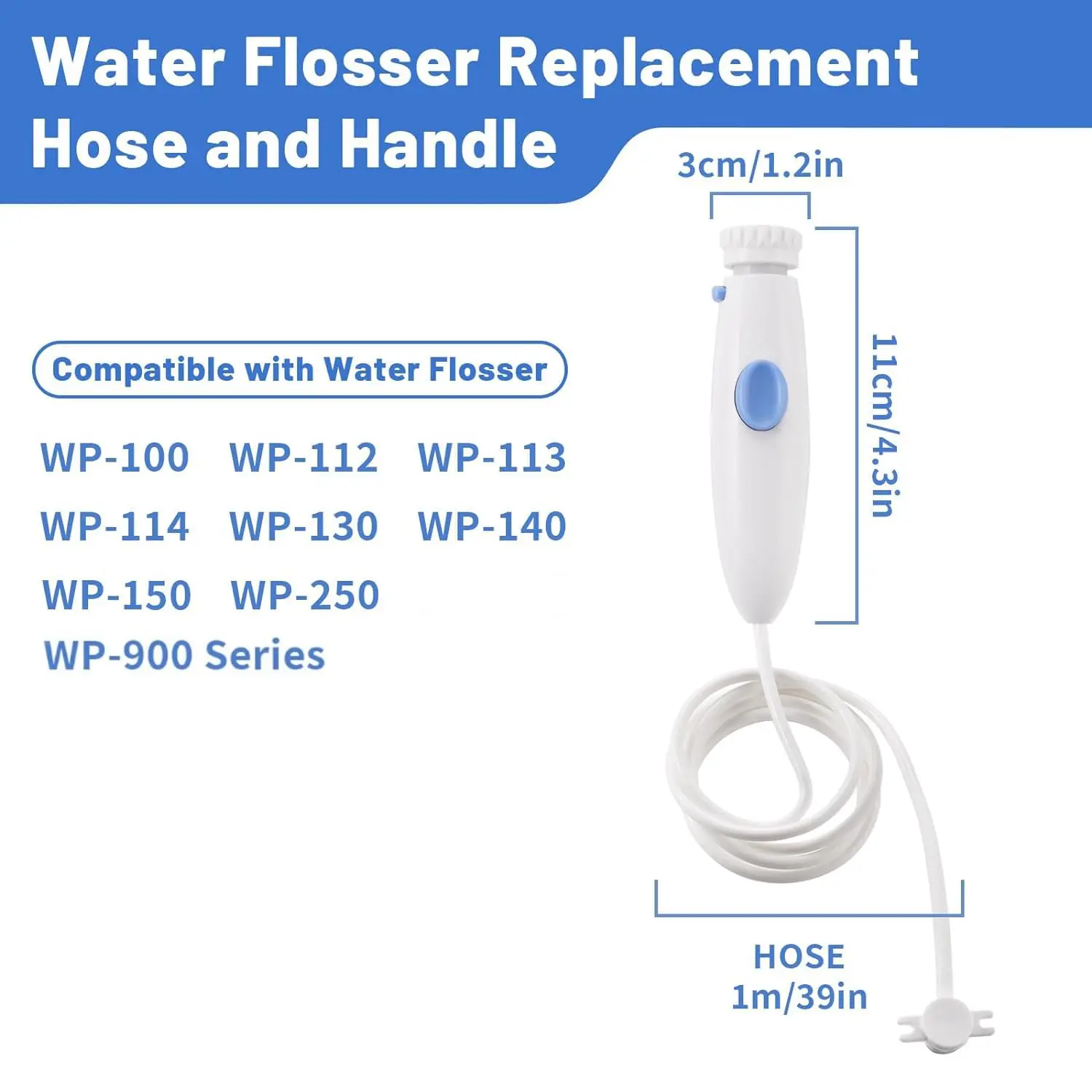 Ersatzteile für den Schlauchgriff, kompatibel mit Waterpik Water Flosser WP-100 WP-140 WP-150 WP-900 Serie Munddusche-Zubehör Image