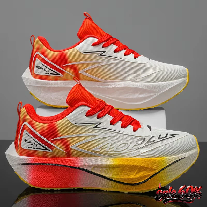 Scarpe da Corsa Uomo con Ammortizzazione ad Aria, Scarpe da Jogging con Piastra in Carbonio, Scarpe Sportive da Maratona Traspiranti Leggere, Sneakers Casual Antiscivolo da Donna