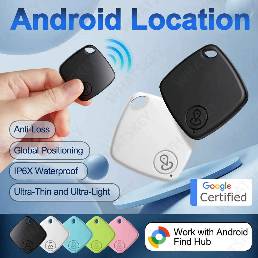 Google Find My Airtag Finder Android Mini Bluetooth 5.0 Tracker Anti-Verlust-Gerät Rund P Tasche Geldbörse Tracking Smart Finder Image