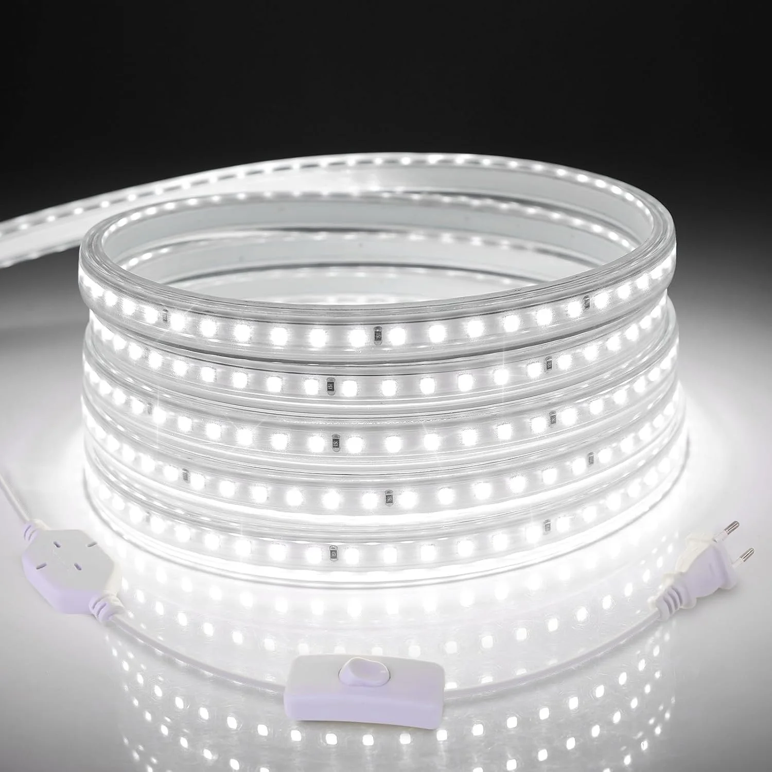 LED-Streifenlichter 120LEDs/M Wasserdicht für Innen- und Außenbereich, Lichterkette für Garten, Terrasse, Küche, Schlafzimmer, Wohnzimmer, Unterbauleuchten-Dekoration
