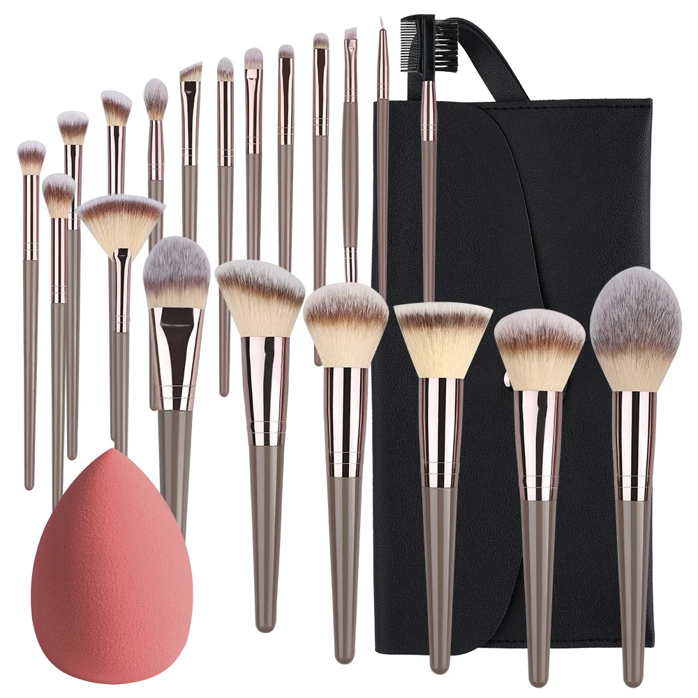 3/20Pcs Make-Up Pinsel Set Super Flauschigen Lose Pulver Pinsel Lidschatten Erröten Foundation Frauen Kosmetische Blending Pinsel Schönheit werkzeuge Image