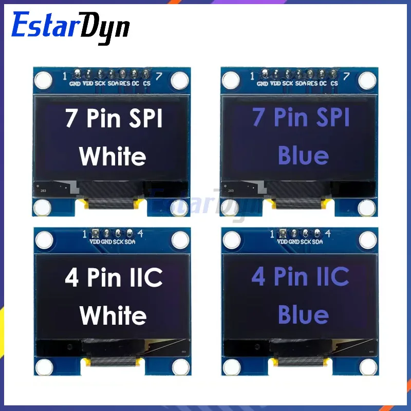 Estardyn RoHS 1,3 Zoll OLEDWeiß/Blau SPI/IIC I2C Kommunizieren Sie die Farbe 128X64 1,3 Zoll OLED-LCD-Anzeigemodul 1,3 Zoll OLED-Modul Image