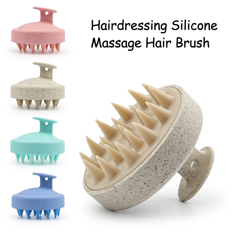 1pc Silikon Shampoo Bürste Bad Dusch bürste Friseur Werkzeug Kopfhaut Massage Kamm Haar wasch kamm Image