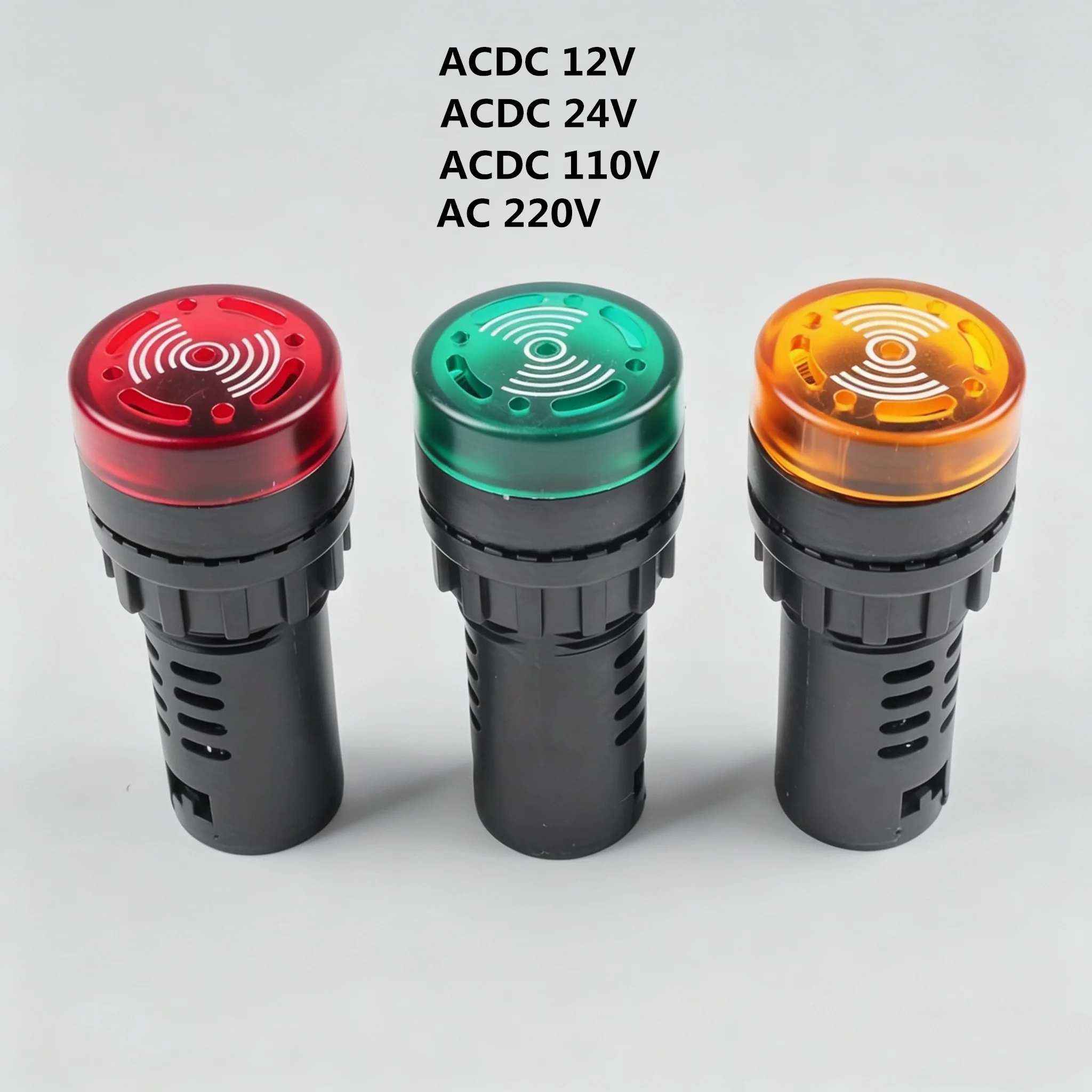 2 Stück Blitz-Buzzers ACDC 12V AC DC 24V AC DC110V AC220V LED-Anzeige AD16-22SM Image