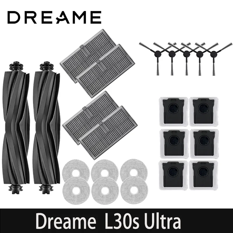 Accessori per Robot Aspirapolvere Dreame L30s Ultra / L10s Ultra Gen2: Spazzola Principale, Spazzola Laterale, Panno Lavapavimenti, Filtro HEPA, Sacchetto Raccoglipolvere, Ricambi