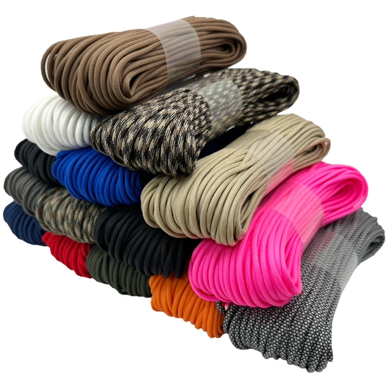Neue Farben 100FT 31M Hochwertiges Paracord 550 Typ III 7-Strang Mehrfarbiges Seil für Wandern Camping DIY Handgemachtes Seil Großhandel Image
