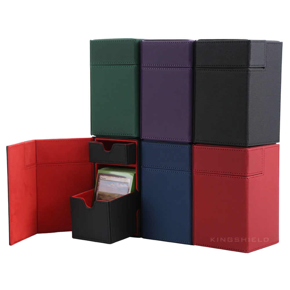 Mid-Große größe Karte Fall Deck Box Bord Spiel PKM YGO TCG Magische Karten Schwarz Rot Grün Blau Lila container: 100 +