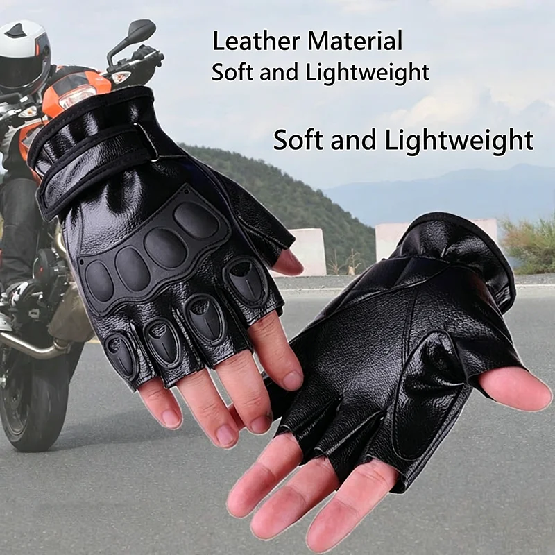 Motorrad-Taktikhandschuhe für Männer und Frauen PU Wasserdichter Schutz Outdoor Jagd Verschleißfeste Renn- und Kampfhandschuhe Image