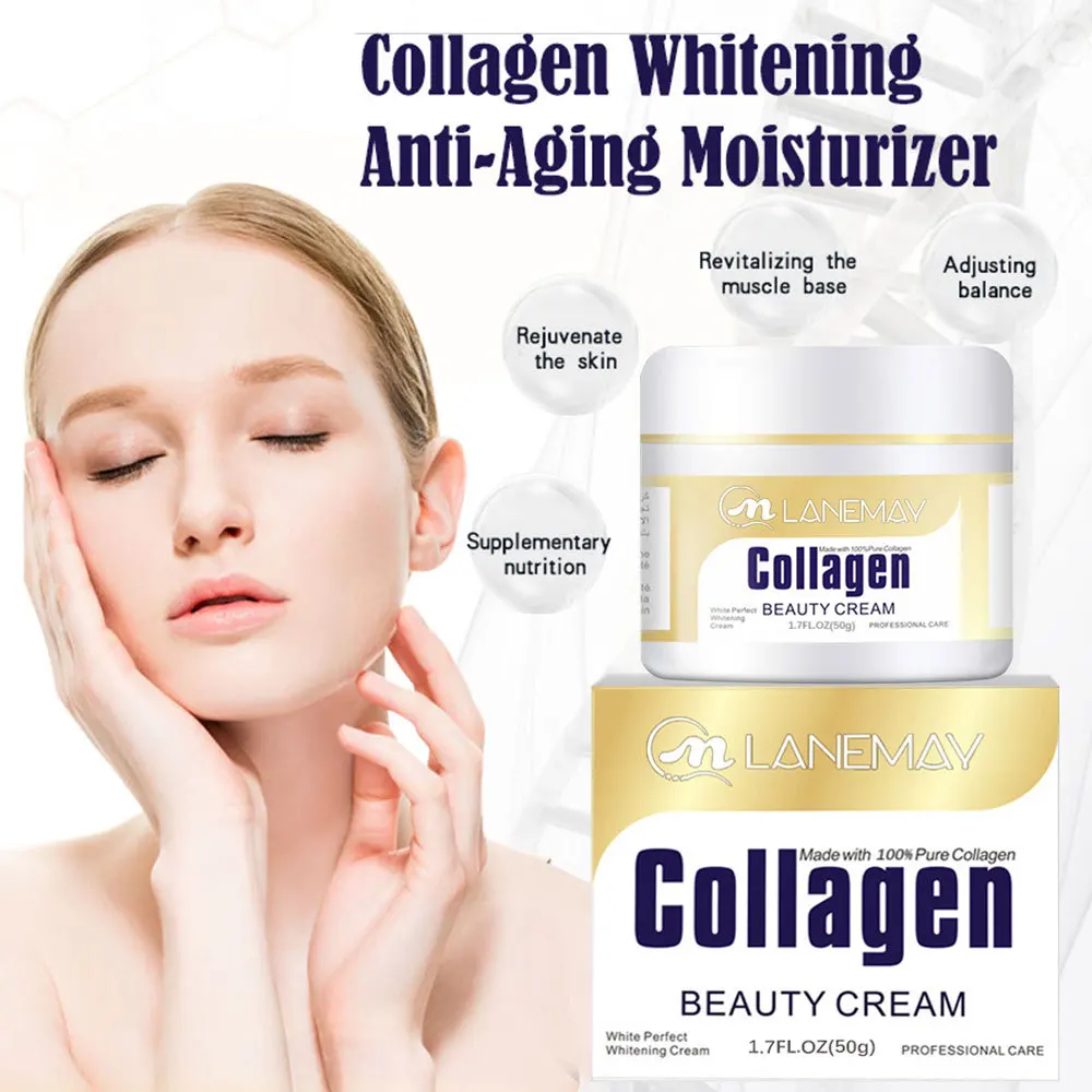 Kollagen-Gesichtscreme 50g Anti-Falten Anti-Aging Feuchtigkeitsspendende Gesichtscremes Feuchtigkeitsspendendes Gesichtsgel Hautpflege Image