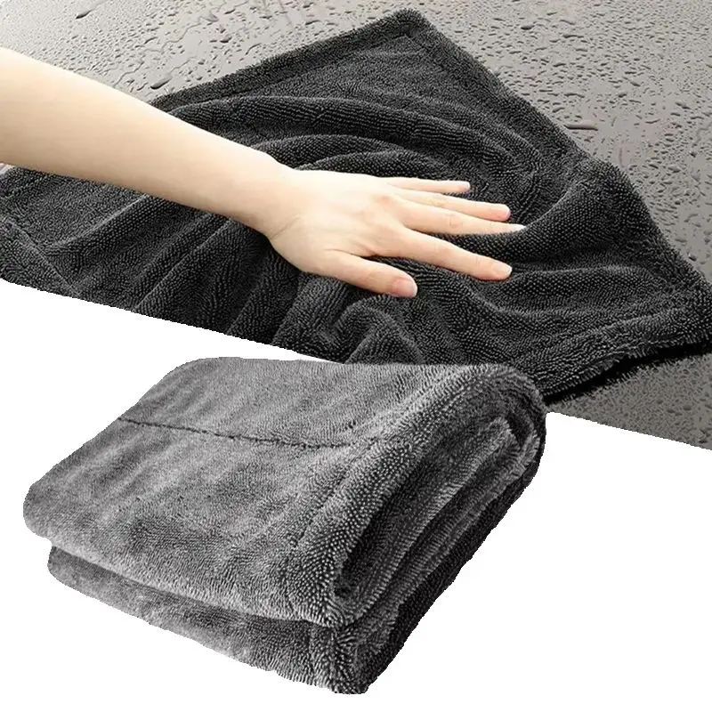 SEAMETAL 1200GSM Mikrofaser-Autowaschtuch, dickes, weiches, kratzfreies Auto-Detailing-Tuch, schnell trocknendes Tuch für die Autoreinigung Image