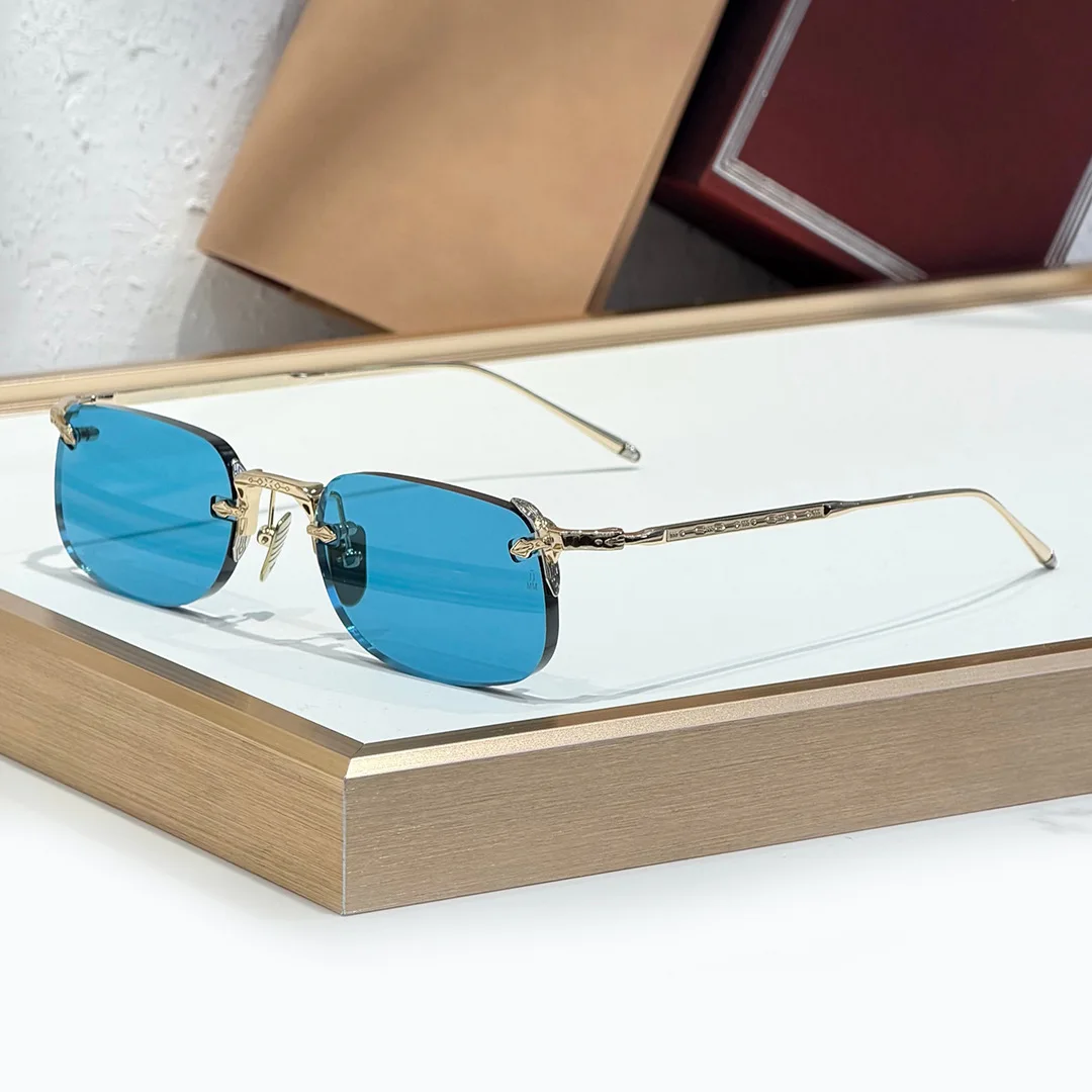 -FONDA Randlose, handgefertigte Sonnenbrille im japanischen Stil, UV400, Outdoor-Sonnenbrille für Männer und Frauen Image