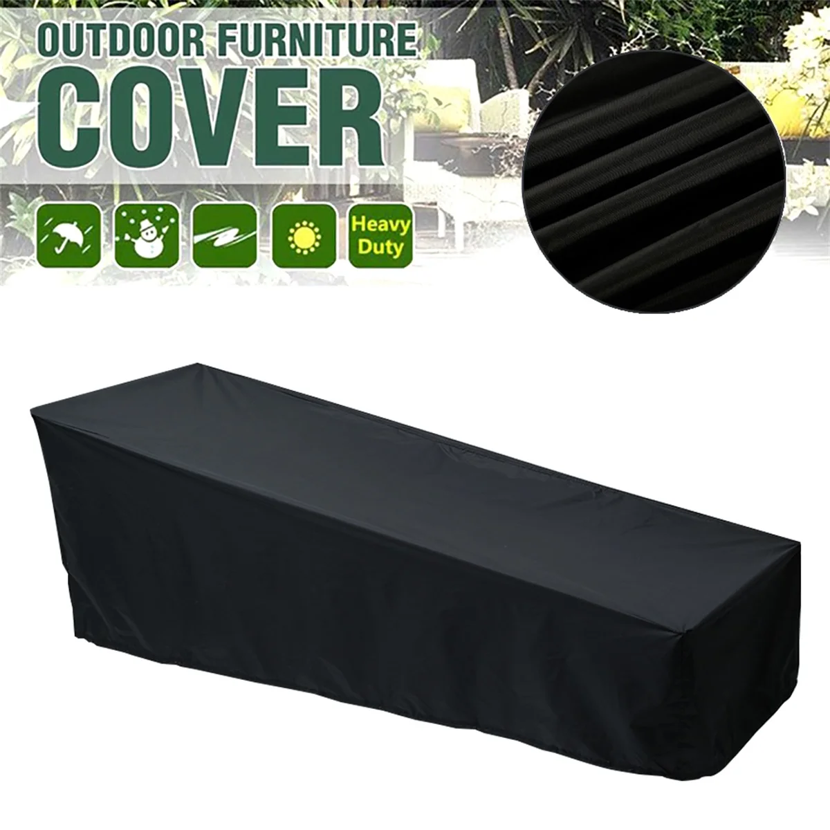 1/2er-Pack Chaiselongue-Abdeckung, wasserdicht, für den Außenbereich, Garten, Terrasse, Stuhlhussen, wetterfest, sonnenbeständig, Möbelschutz
