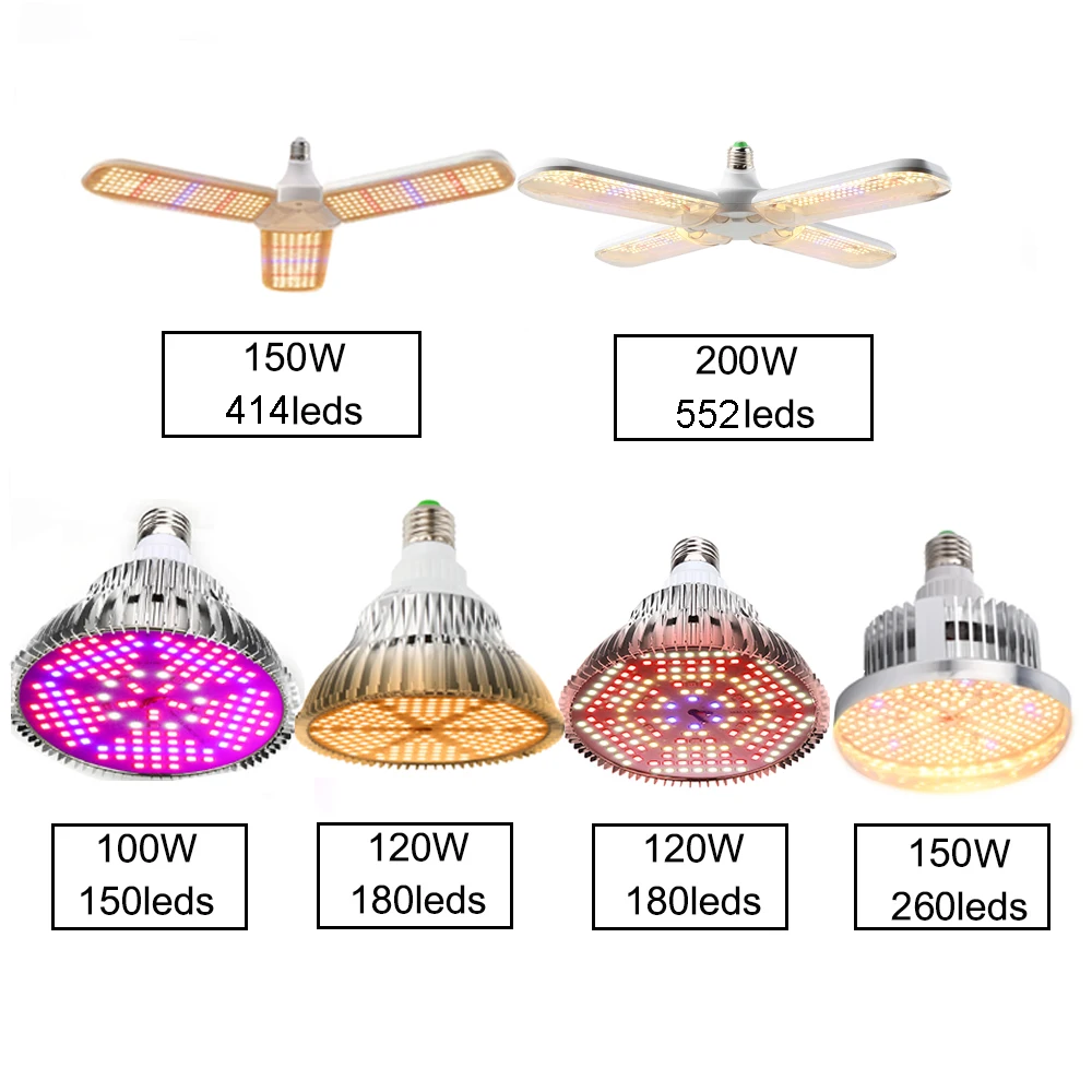 Lvjing e27 120w 150w 200w w led wachsen licht voll spektrum zwiebel blume frucht topfpflanze sämling wachstums lampe Image