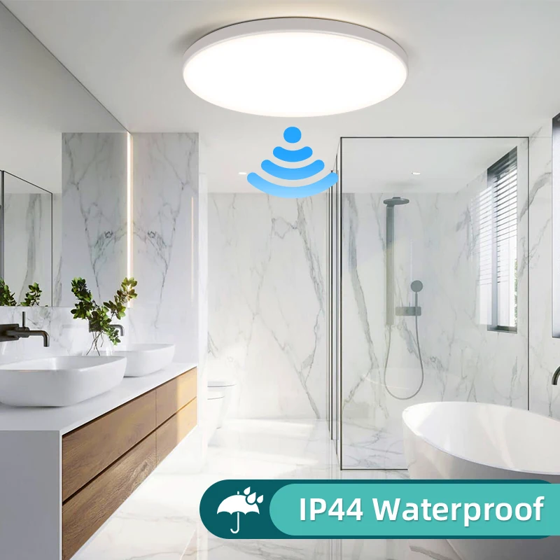 Radar-Deckenleuchten, LED-Bewegungsmelder, 220 V, Badezimmer-Induktionslampe für Veranda, Flure, Korridor, Balkon, intelligente Deckenlampe