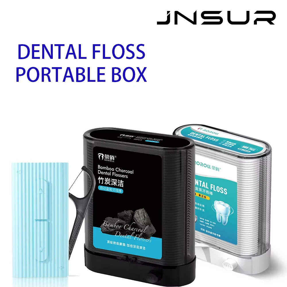 Tragbare Zahnseide-Aufbewahrungsbox mit Push-Pull-Funktion, automatische Zahnseide, Hilo Floss, Zahnreinigung, Zahnstocher, Einweg-Zahnstocher Image