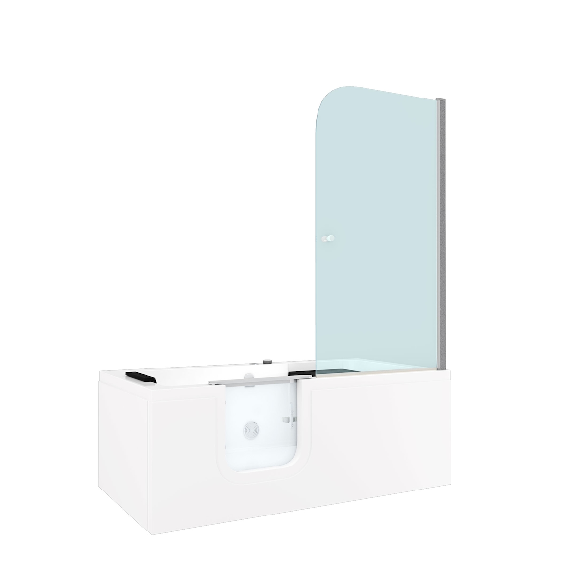 AcquaVapore Seniorendusche Kombi Duschkabine Whirlpool Seniorenwanne mit Tür S15D-WP-L-EC 160x85x215 cm MIT 2K Scheiben Versiegelung Image