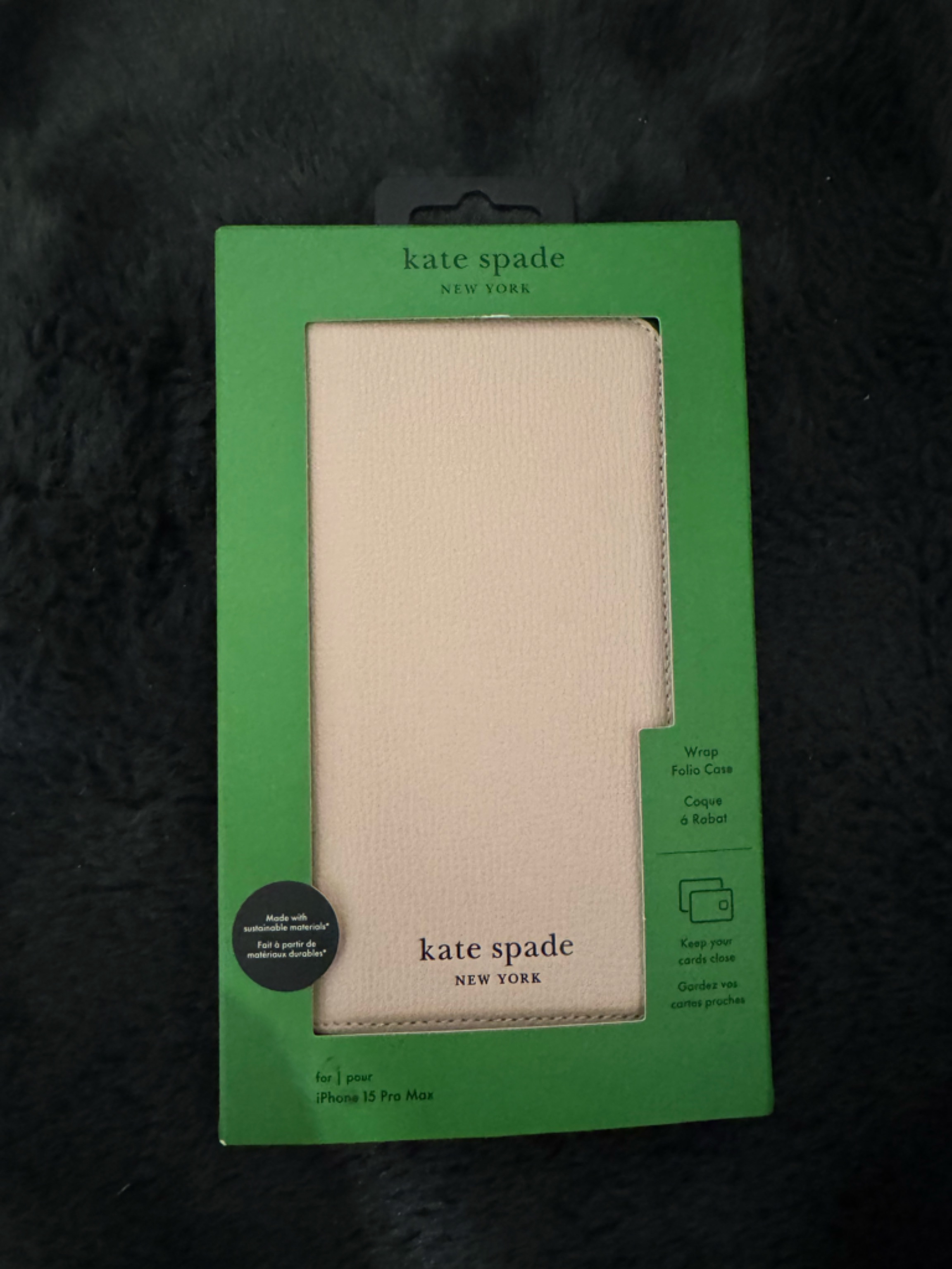 Kate Spade Cell Phones & Accessories | Kate Spade “Pale Vellum” Folio Iphone 15 Pro Max Phone Case | Color: Black/Pink | Size: Os