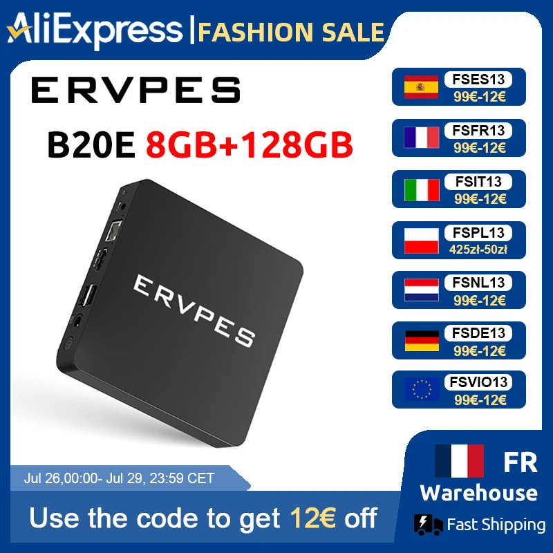 ERVPES Mini-PC B20E Windows 11 Pro 8GB RAM 128GB SSD Intel 6500Y Micro-Desktop-Computer Dual-Band WLAN Mini-PC