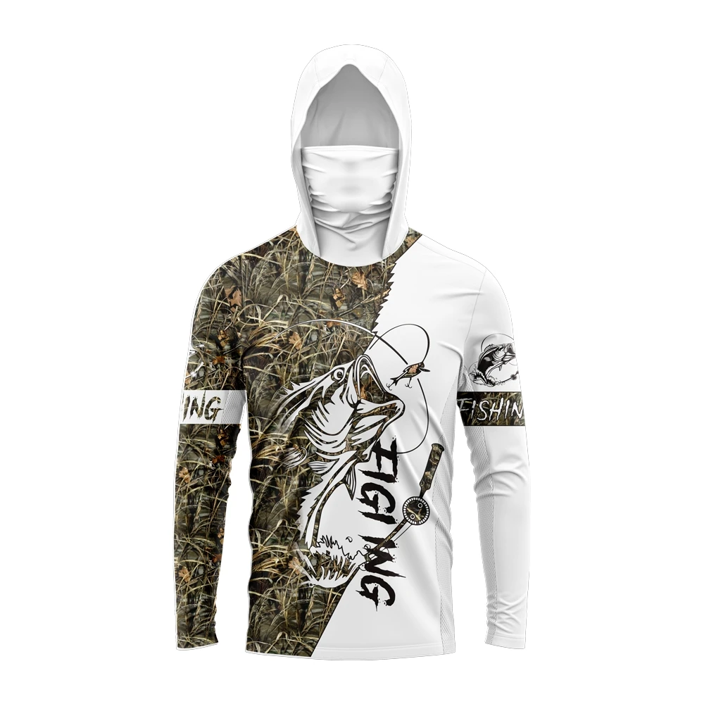 MALFC Herren Hood Fishing Shirt Langarm Angel-T-Shirt UV-Schutz Angelbekleidung Image