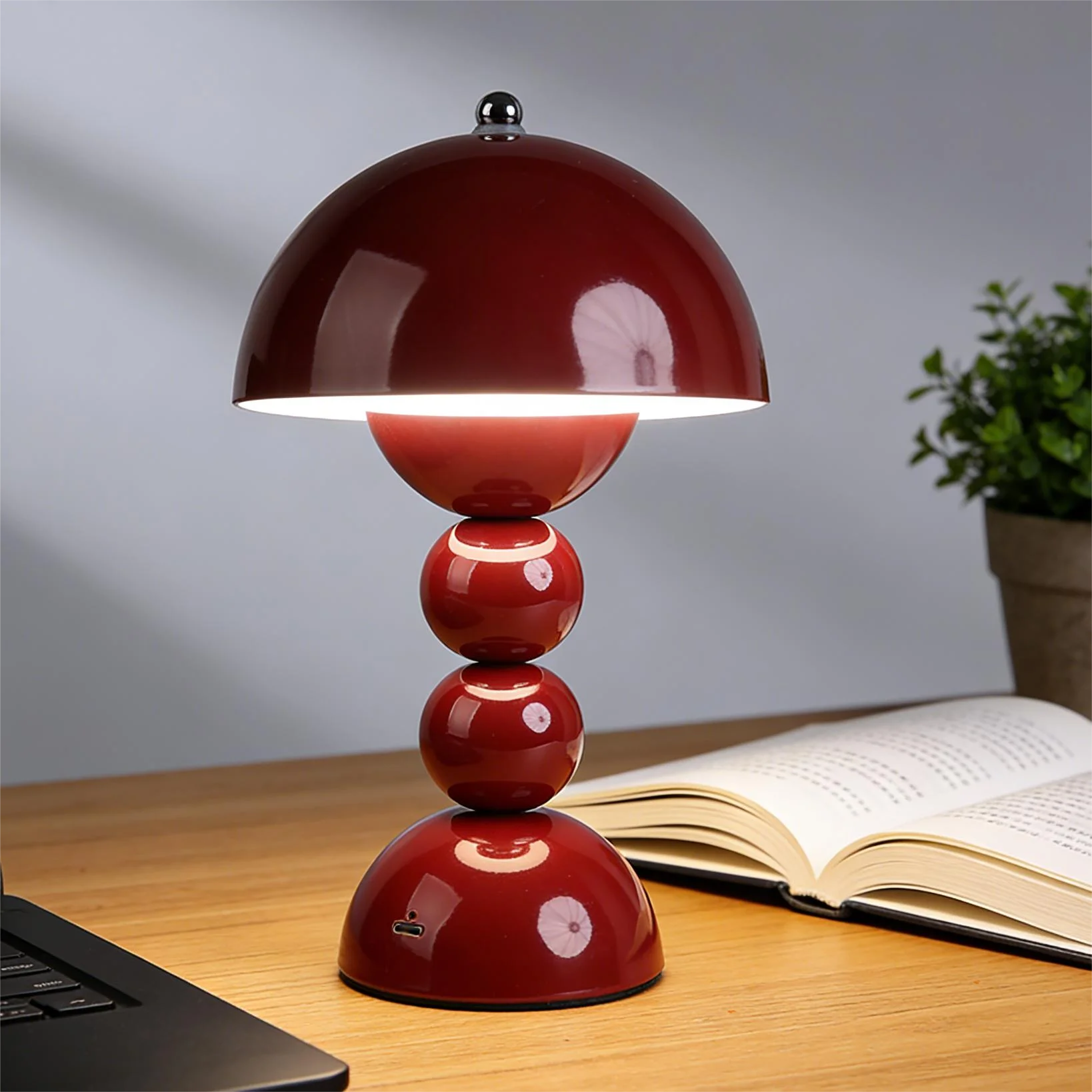 Top Touch Switch Nordische LED-Tischlampe 3 Farben Stufenlose Dimmung Kreative Tischlampe für Heim- und Bürodekoration