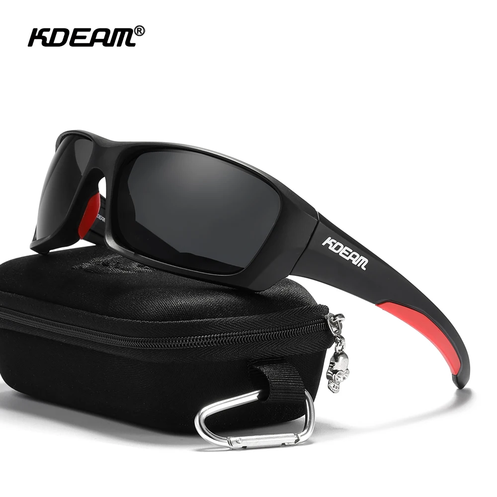 KDEAM High-End-Sportbrille TR90 Polarisierte Sonnenbrille Männer Wandern Angeln Sonnenbrille Mit Reißverschluss Fall Image