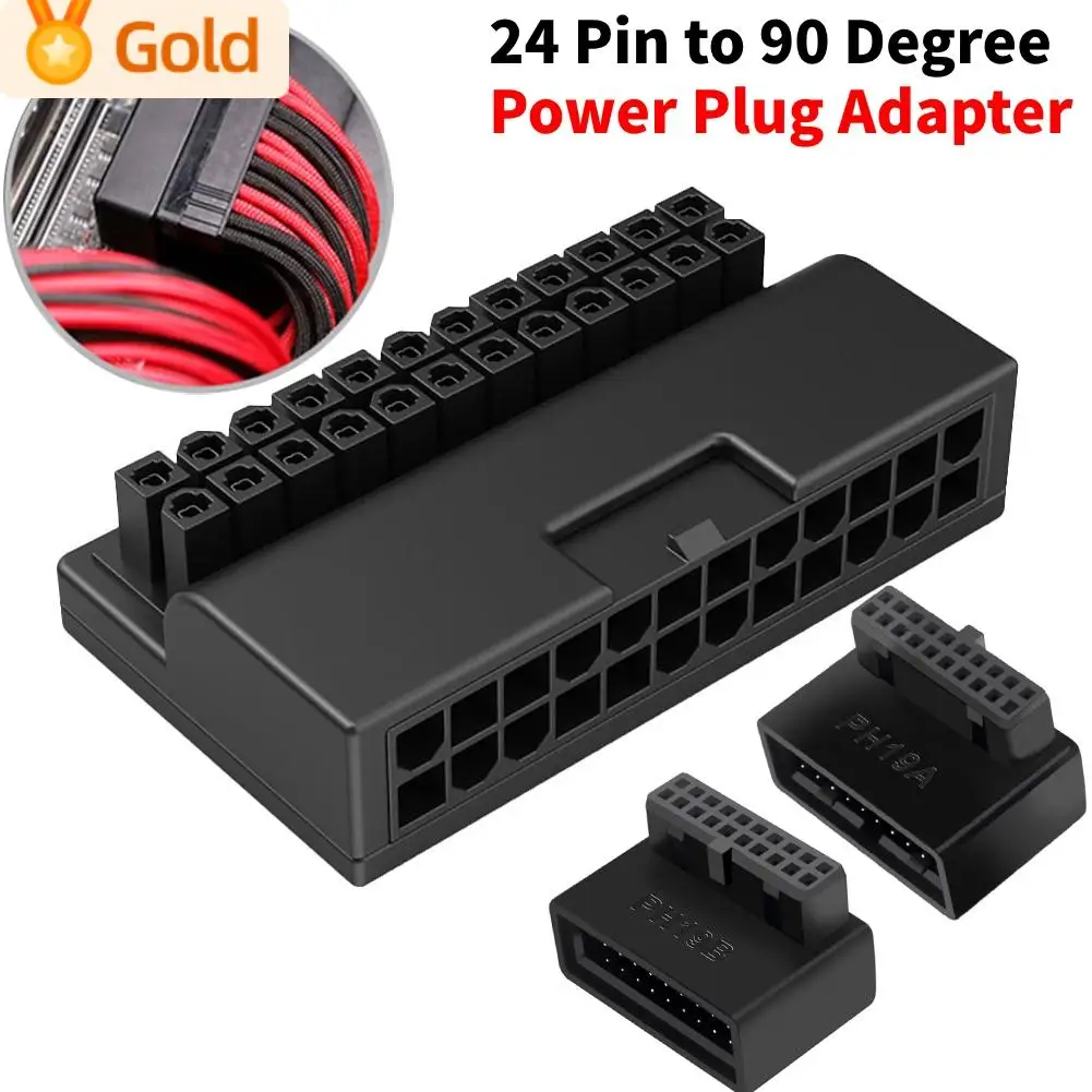 Atx 24-poliger bis 90-Grad-Netzsteckeradapter Desktop-PC-Motherboard-Netzteil kabel anschlüsse modular für Strom versorgungs kabel Image