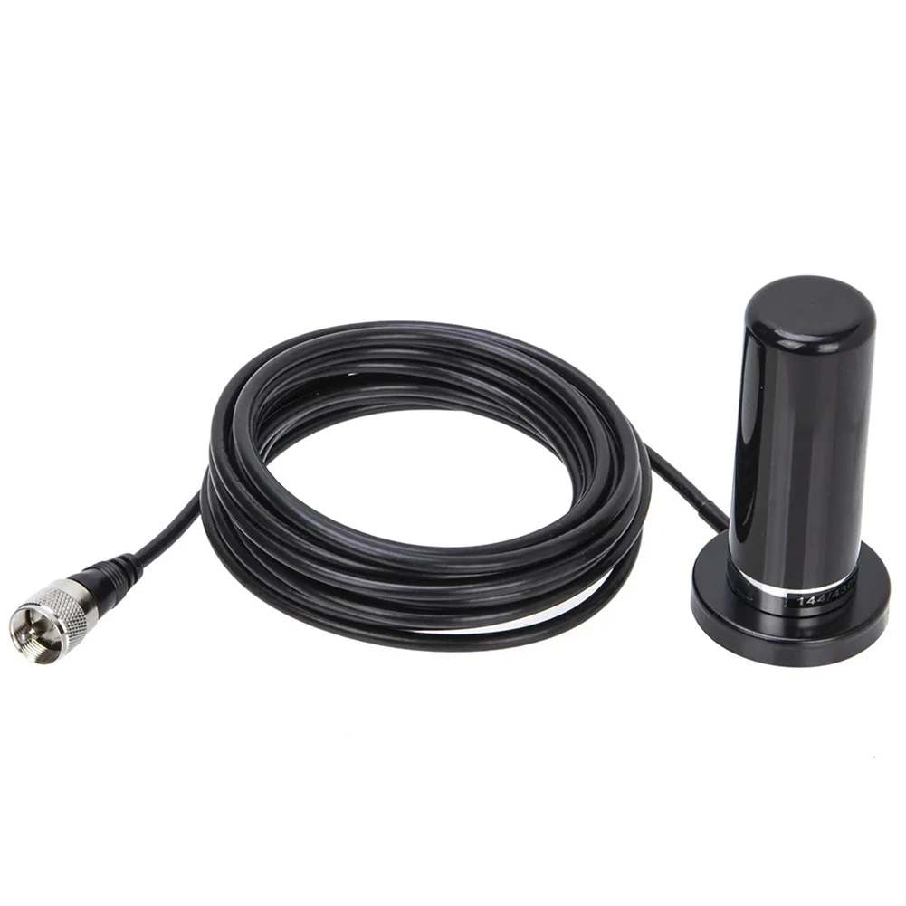 A64I -N2RS Mini UV Dual Section Autoradio Walkie Talkie PL259 Antenne mit 5 Meter RG58 Koaxialverlängerung Magnetfuß Image