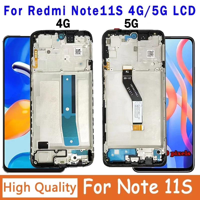 AMOLED Für Xiaomi Redmi Note 11S 5G 22031116BG LCD Touchscreen Digitizer Für Redmi Note 11S 4G 2201117SG LCD Note11s Display Image