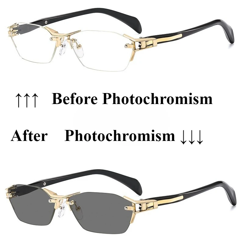 0 ~ +4.0 Photochrome Lesebrille Unbegrenztes Modell Anti-Blaulicht-Lesebrille Neutral HD Robuste Brille Image