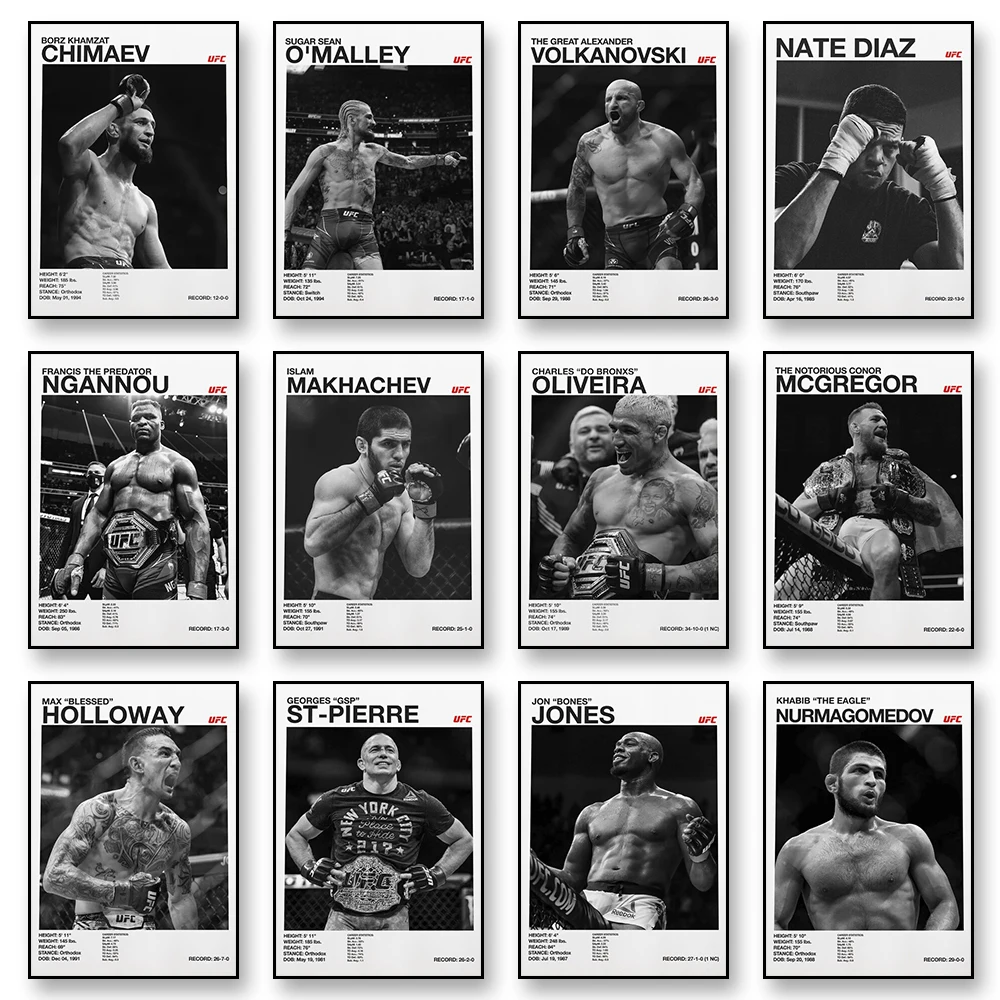 Boxen Fighting Star Leinwand Wand Kunstdruck Poster MMA dekorative Malerei Home Decor Boxen Liebhaber Geschenk ungerahmt Image