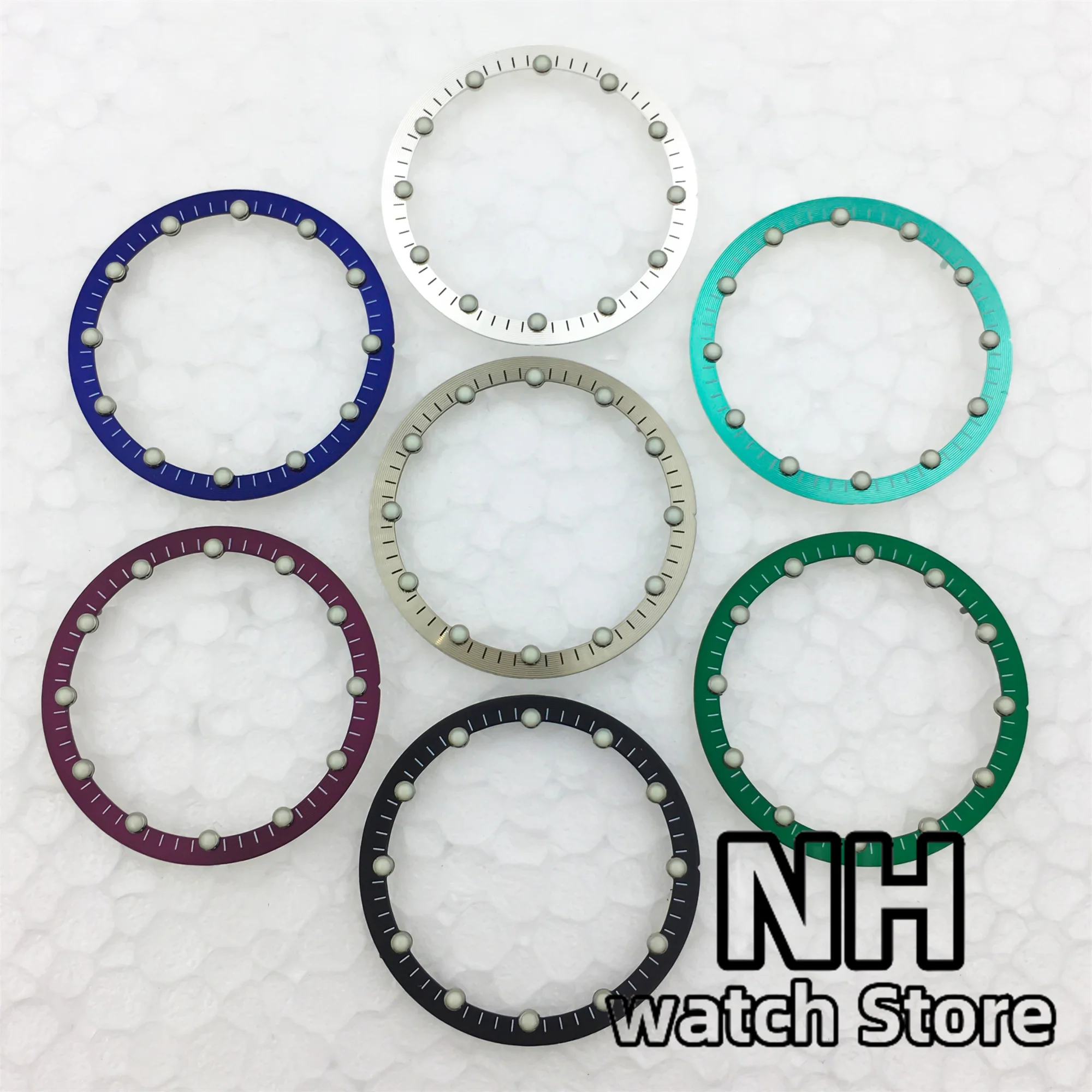 NH Schwarz Grün Blau 28,5mm * 24,5mm Zifferblatt für NH70 NH72 Bewegung Skeleton Hohl Zifferblatt Ring leuchtende Uhr Zubehör Teil