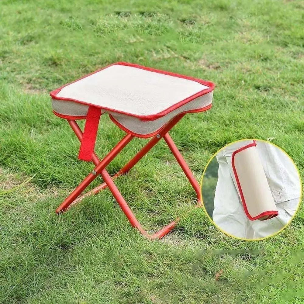 Tragbarer, zusammenklappbarer Campinghocker, leichter, faltbarer Stuhl mit Tragegriff, kompakter, faltbarer Outdoor-Sitz zum Wandern, Angeln, Gar