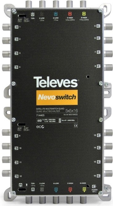 Televes Multischalter 5 in 16 Guß MS516NCQ 714405 Image