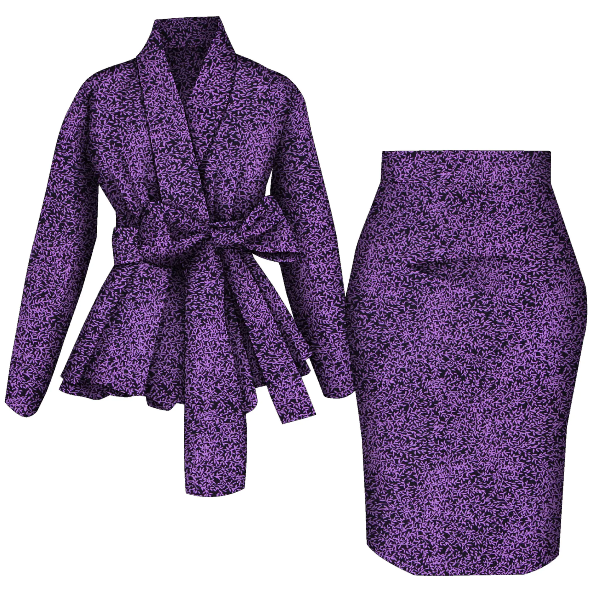 Afrikanische Frauen Top und Rock Set Langarm Dame Röcke Set Ankara Druck Anzüge Benutzerdefinierte Party Kleidung Baumwolle Wy10871 Image