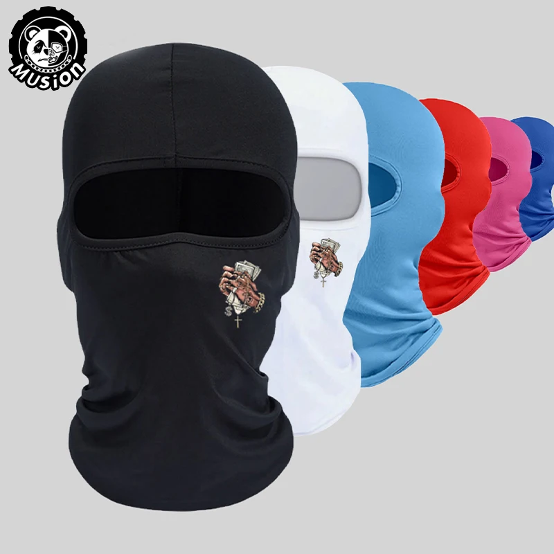 Musion Unisex Modische Bedruckte Gesichtsmaske Balaclava Schlauchmaske Motorrad Winddicht Staubdicht Sonnenschutz Bandana Stirnband für Outdoor-Sport Image