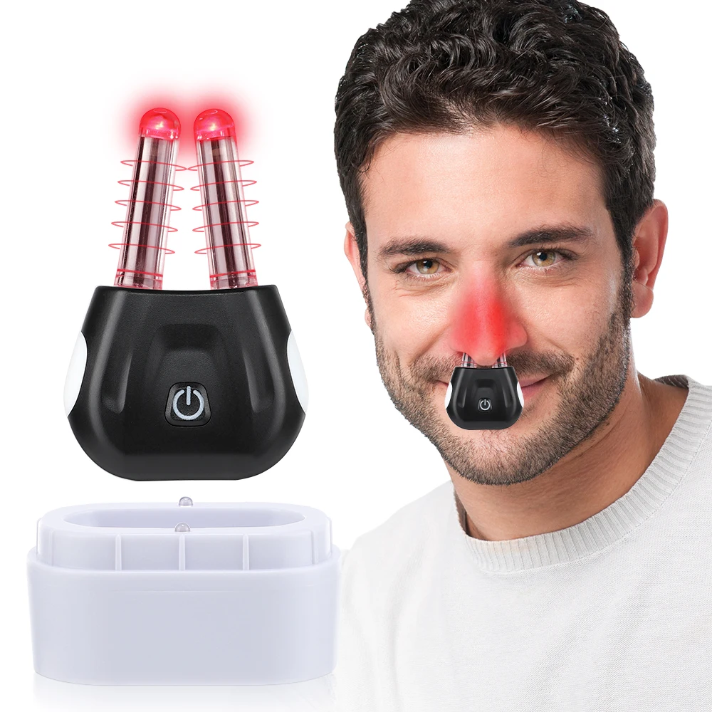 Intelligentes Nasen-Phototherapiegerät, Dual-UV-Desinfektionsbasis, Rotlicht-Infrarot-Therapie für chronische Rhinitis/Juckreiz/Laufensterpflegen Image