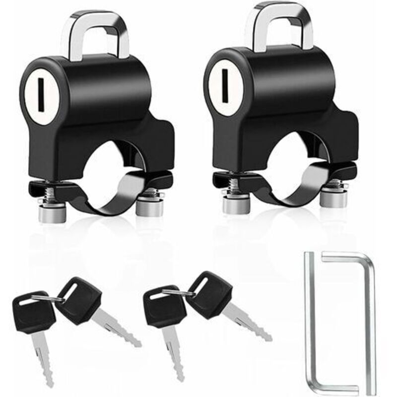 Lablanc - Lucchetto Antifurto Per Casco Da Moto, Accessorio Per Moto, Lucchetto Antifurto Per Casco Con Chiavi, Lucchetto Di Sicurezza (2 Pezzi)
