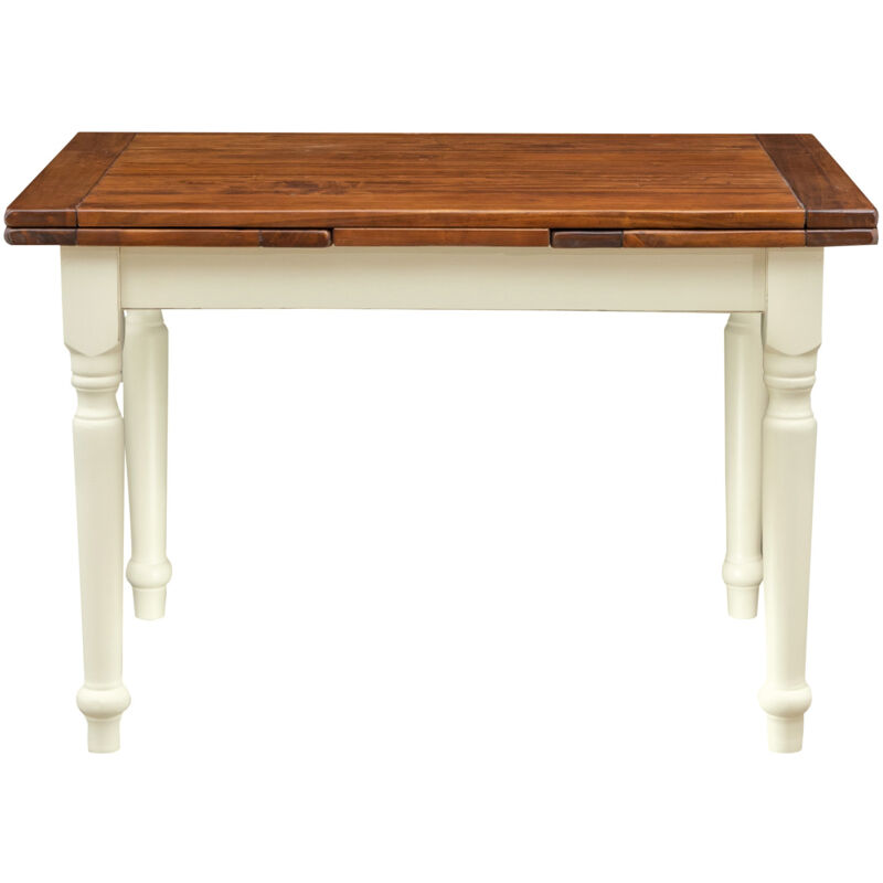 Biscottini - Tavolo Da Pranzo Tavolo Da Esterno Tavolo Da Giardino 121x81 Cm Tavolo In Legno Massello Allungabile Tavolo Rettangolare Cucina