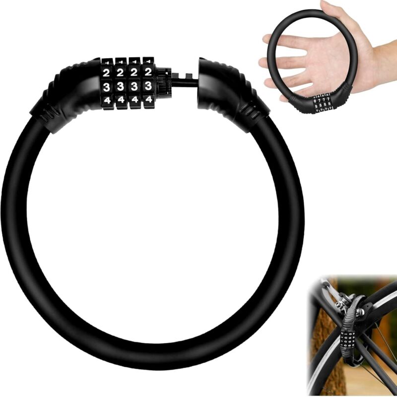 Lucchetto Per Bicicletta, Lucchetto Per Scooter, Lucchetto Per Casco Da Moto, Lucchetto Per Rimorchio Trainato, Lucchetto Per Bicicletta Con Codice, Con Codice Intelligente A 4 Cifre, Antifurto