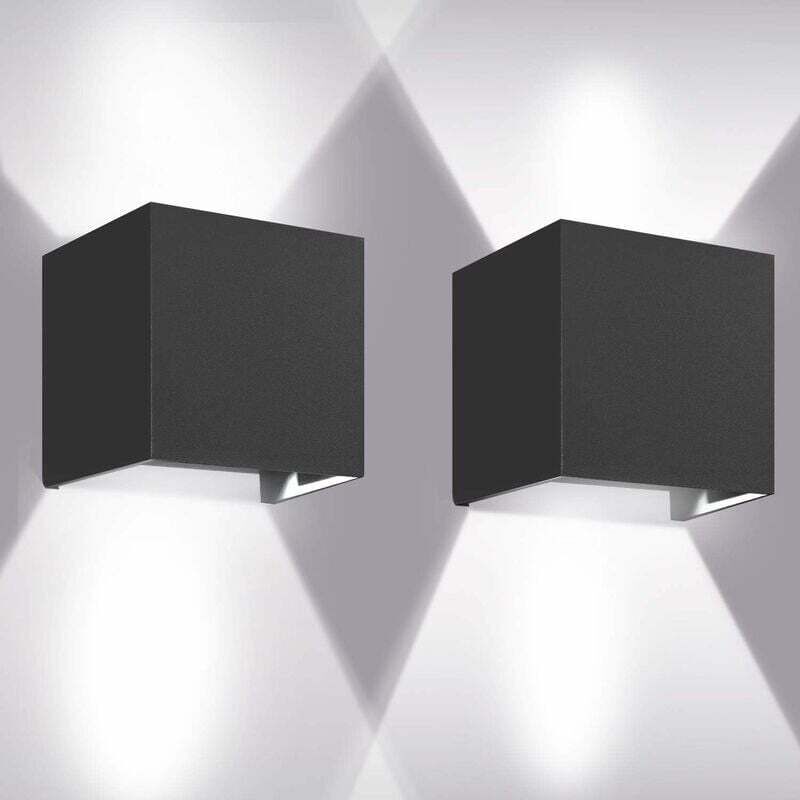 Lampada Da Parete A Led 12w, Lampada Da Parete Per Interni/esterni A Led 2 Pezzi 6000k, Lampada Da Parete Per Esterni Regolabile, Lampada Da Parete Per Interni Impermeabile Ip65 Per Camera Da Letto Co