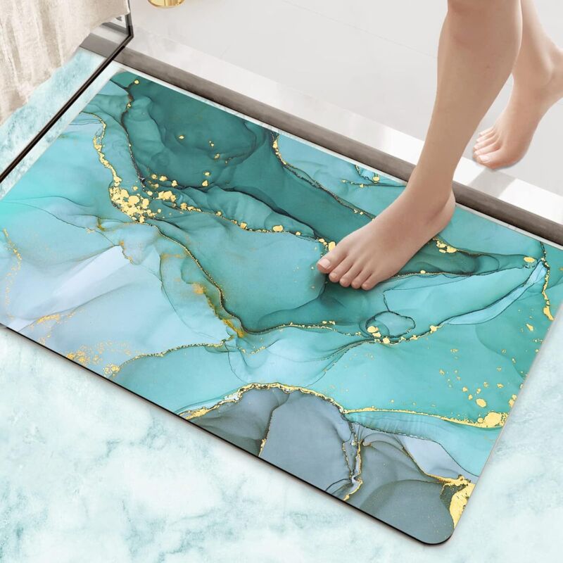 Tappetino Da Bagno Antiscivolo 40 X 60 Cm, Tappetino Da Bagno In Diatomite, Super Assorbente, Asciugatura Rapida, Tappetino Da Bagno Per Porte Del Bagno, Soggiorno, Tappetino Da Bagno Lavabi - Lablanc