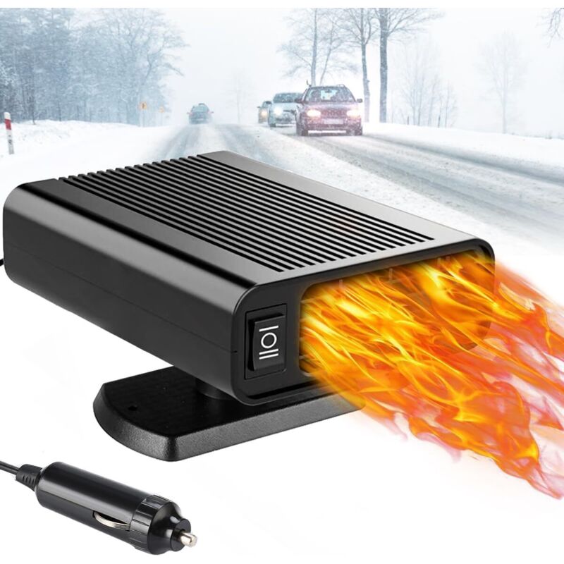 Riscaldatore Per Auto Aiperq 12v, Riscaldatore Portatile Per Auto, Sbrinatore Antiappannamento Per Parabrezza, Accendisigari Plug-in, Mini Ventilatore Per Riscaldamento Per Auto (nero)