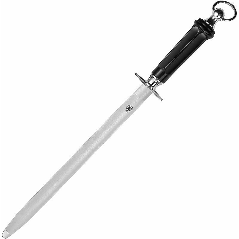Acciaino Piatto Da 40 Cm, Acciaino Diamantato Giapponese, Affilacoltelli Professionale Con Manico In Abs E Potente Magnete