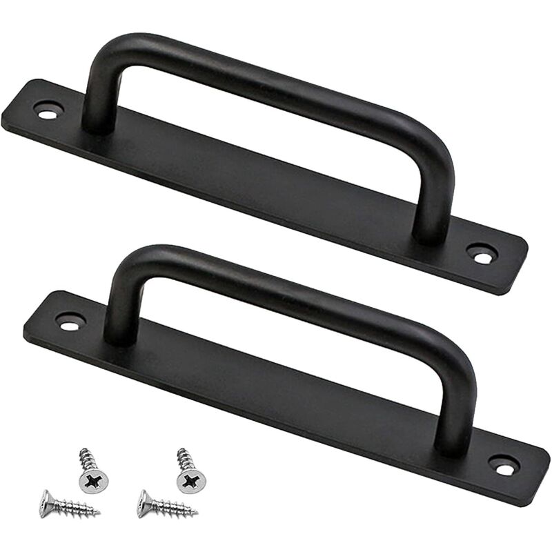 Maniglia Per Porta, Maniglia Per Porta Del Fienile Resistente 2 Pezzi Maniglia Per Porta Scorrevole Maniglie Per Porta A Spinta Con Piastra Posteriore Maniglie Per Maniglie In Lega Di Alluminio Per Mo