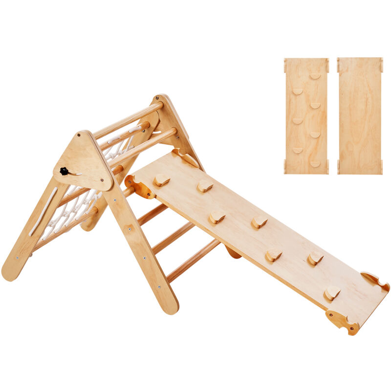 Mophorn - Triangolo Di Pikler, 5 In 1 Giochi Da Arrampicata Per Bambini, Set Da Arrampicata Montessori Con Triangolo, Rampa E Arco, Palestra Da Arrampicata In Legno Di Grandi Dimensioni