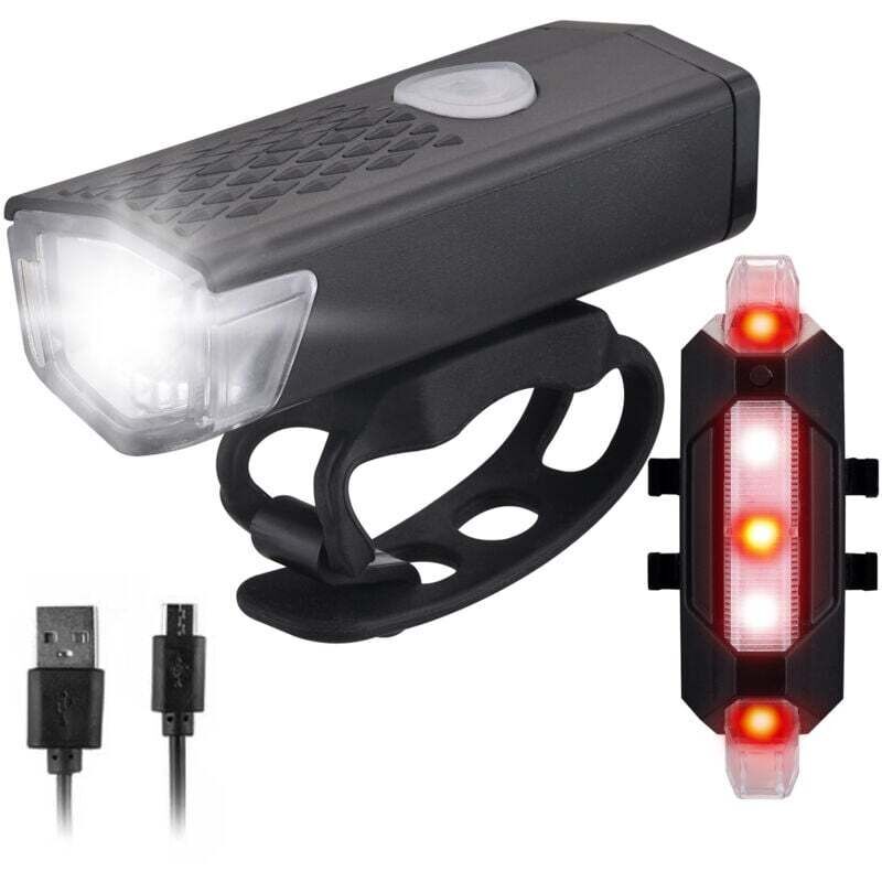 Set Di Luci Anteriori Per Bici Ricaricabili Tramite Usb, Luci Anteriori E Posteriori Per Bicicletta, Luci Anteriori E Posteriori Impermeabili Per Bici, Luci Anteriori E Posteriori Doppie E Luminose (n