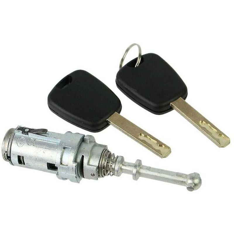[mai Utilizzato] Kit Serratura + Cilindro Per Porta Anteriore Sinistra Citroen C2 C3 C3 Pluriel + 2 Chiavi-inhhub