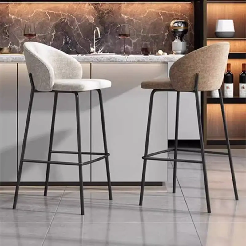 Design Nordic Barhocker Stuhl Beige Kommerzielle Minimalistische Einzigartige Küchenhocker Moderne Robuste Sillas De Comedor Esszimmermöbel