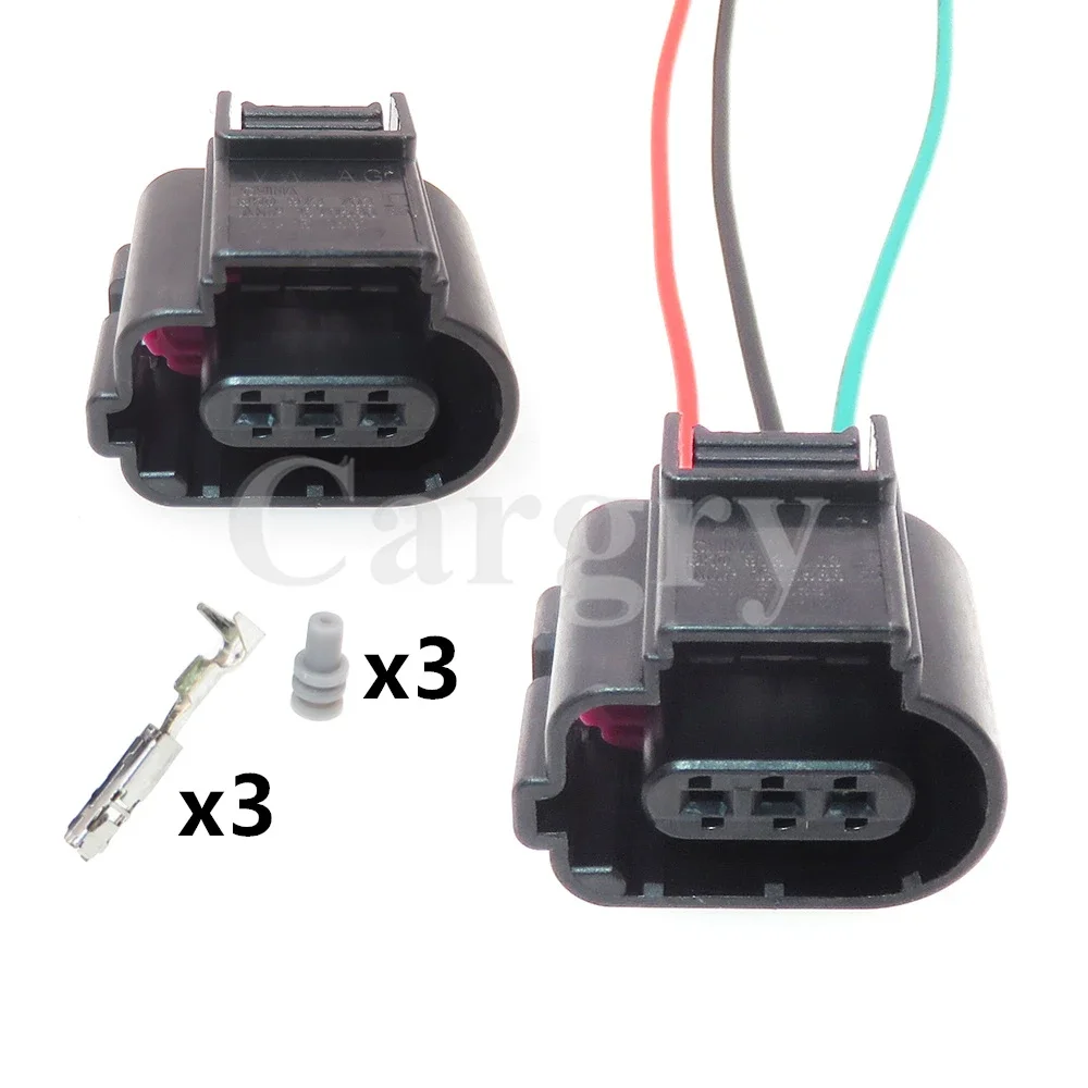 1 Set 3P 8K0973703F 1670588 1670591 AC-Baugruppe Auto-Klimaanlage Druckschalter Verdrahtungsstecker für VW Auto Wasserdichte Steckdose Image